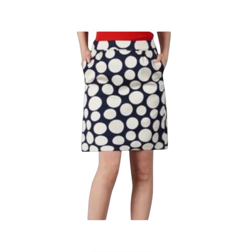 Boden Polka Dot Textured A-Line  Twee Business Casual Preppy Skirt
